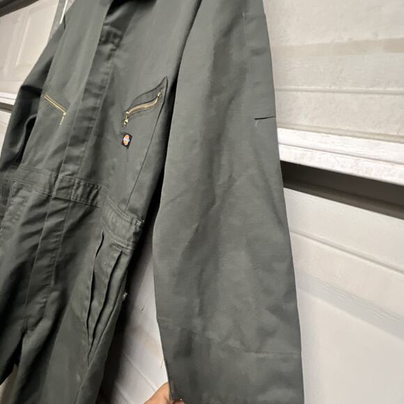 Dickies Olive Green Coveralls Long Sleeve Workwear Jumpsuit Overall - Picture 9 of 16